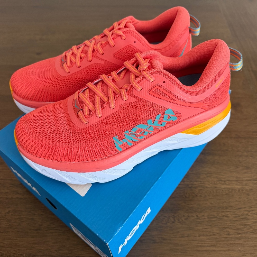 Brand New HOKA Bondi 7 Running Shoes -  Women's 10 / Camellia Coastal Shade